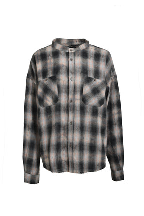 COLLAR LESS SHIRT / RED