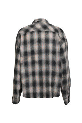 COLLAR LESS SHIRT / RED