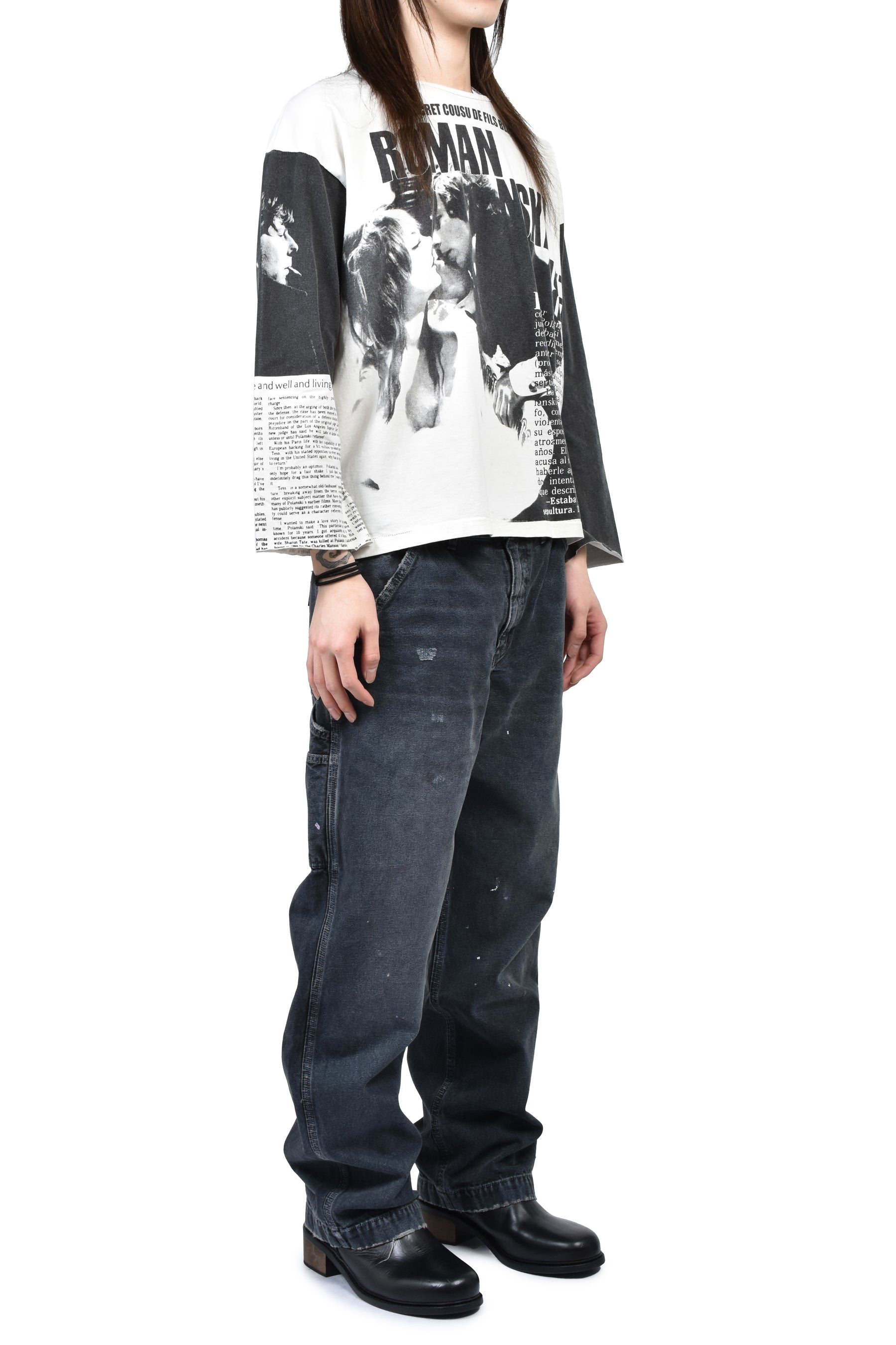 PAINT PANTS / WASHED BLK