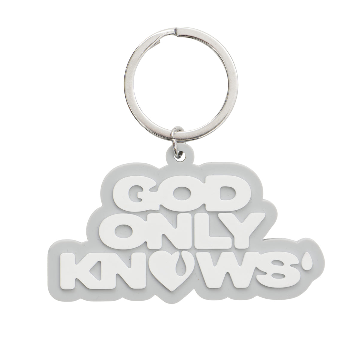 ミュージシャン GOD ONLY KNOWS LOGO RING GOD ONLY KNOWS ゴッド オンリー ノウズ SS26 RUBBER KEY RING / GRY