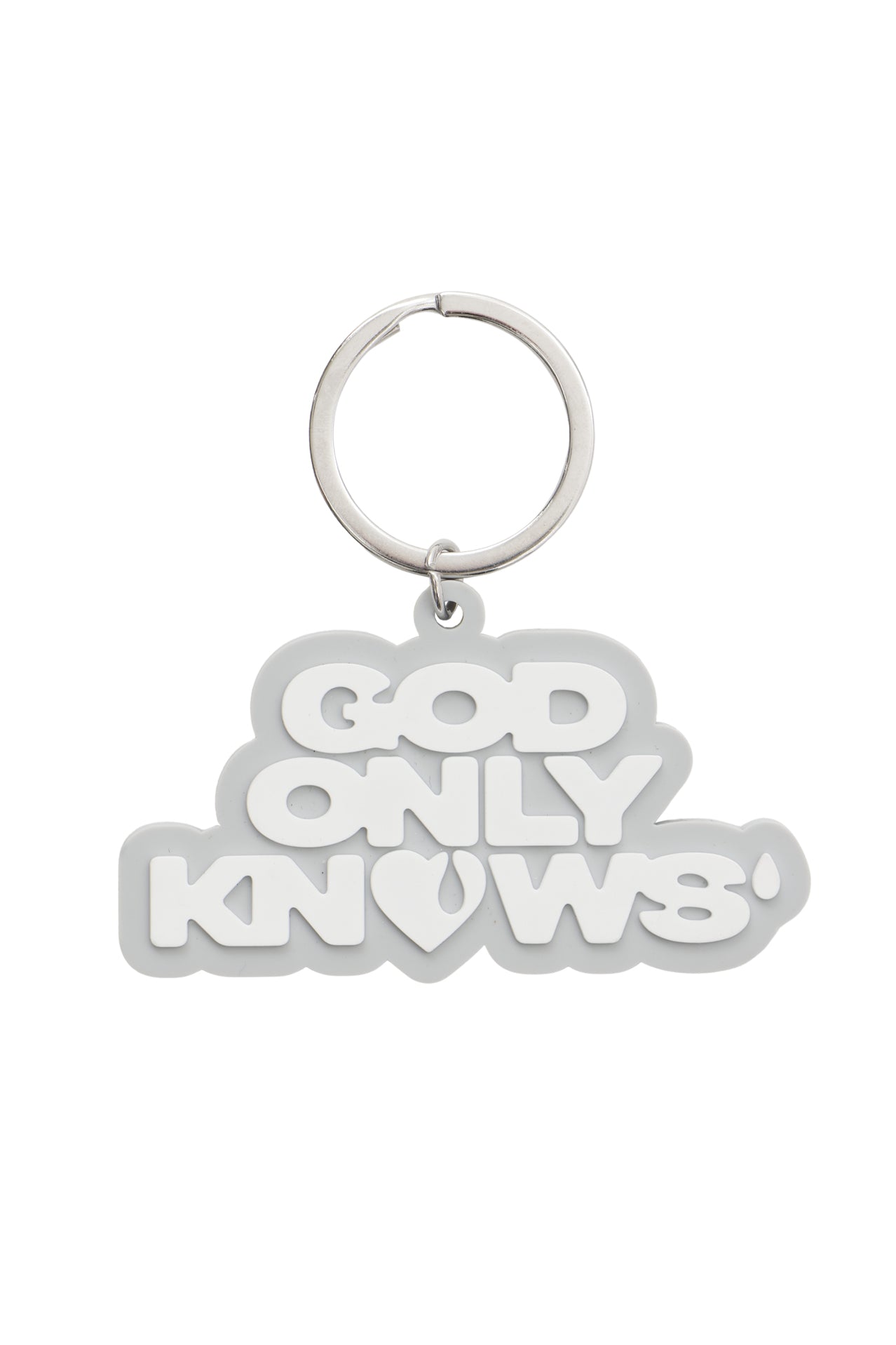 RUBBER KEY RING / GRY