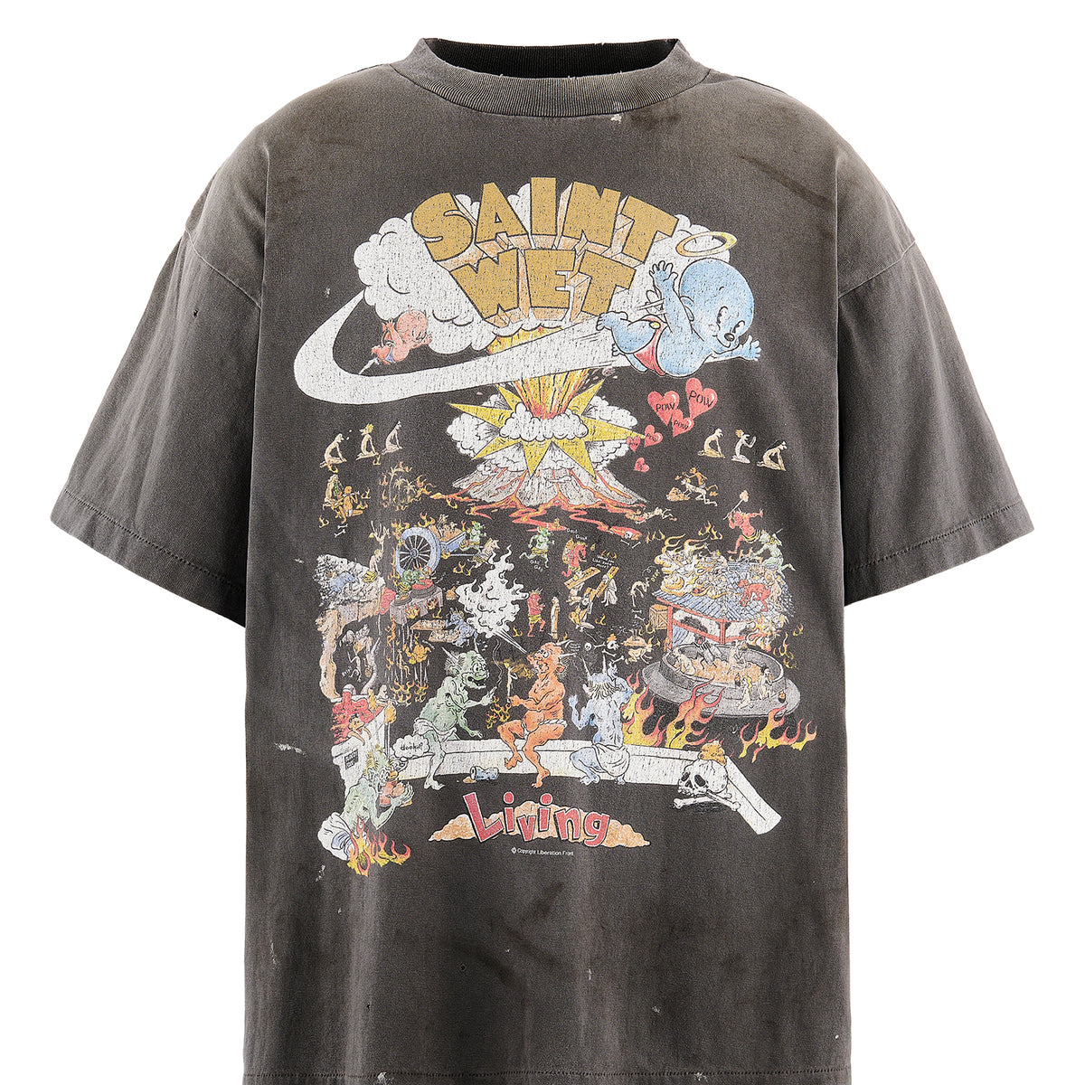 SAINT Mxxxxxx セントマイケル FW26 7th SS T-SHIRT/LIVING / BLK