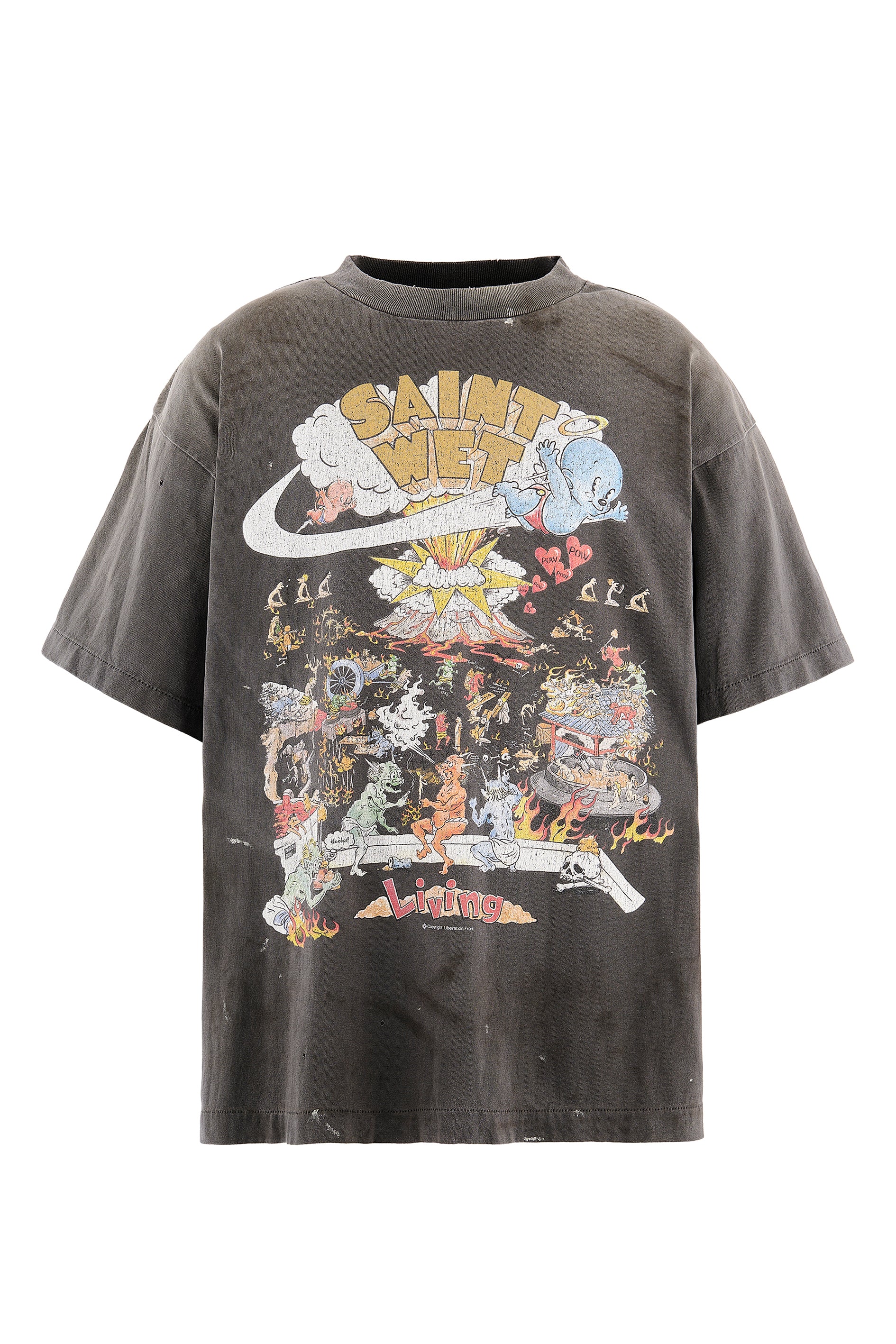 SS T-SHIRT/LIVING / BLK