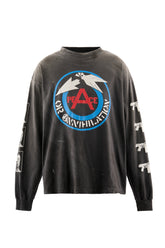 LS T-SHIRT/PEACE / BLK