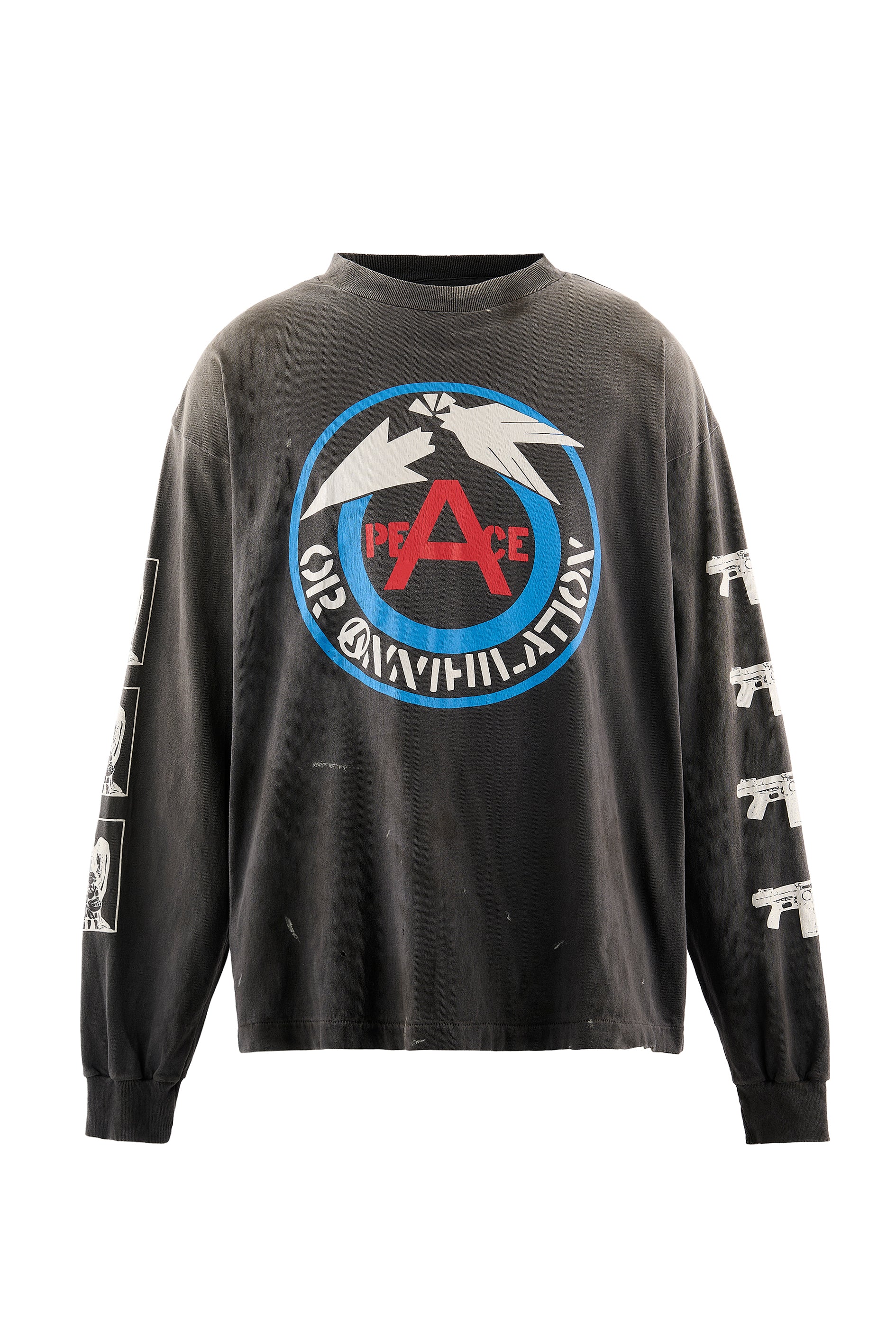LS T-SHIRT/PEACE / BLK