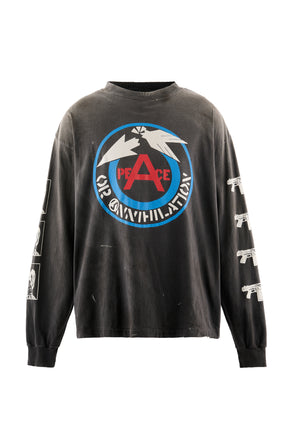LS T-SHIRT/PEACE / BLK