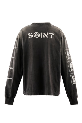 LS T-SHIRT/PEACE / BLK