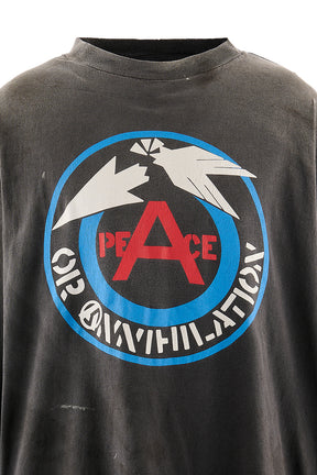 LS T-SHIRT/PEACE / BLK