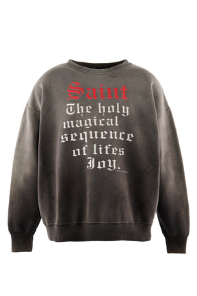 CREW NECK SWEAT/SAINT / BLK