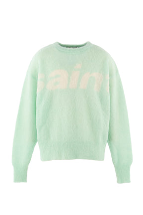 MOHAIR CREW KNIT/SAINT / GRN