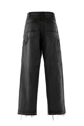 DENIM PAINTER PANTS / BLK