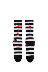 SOCKS/BORDER / BLK/WHT