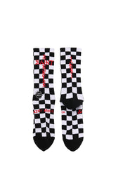 SOCKS/CHECK / BLK/WHT