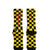 SOCKS/CHECK / BLK/YEL