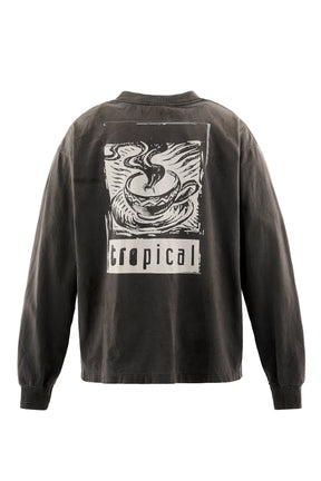 TC_LS T-SHIRT/COFFEE / BLK