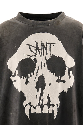 BAPE_LS T-SHIRT/SKULL / BLK