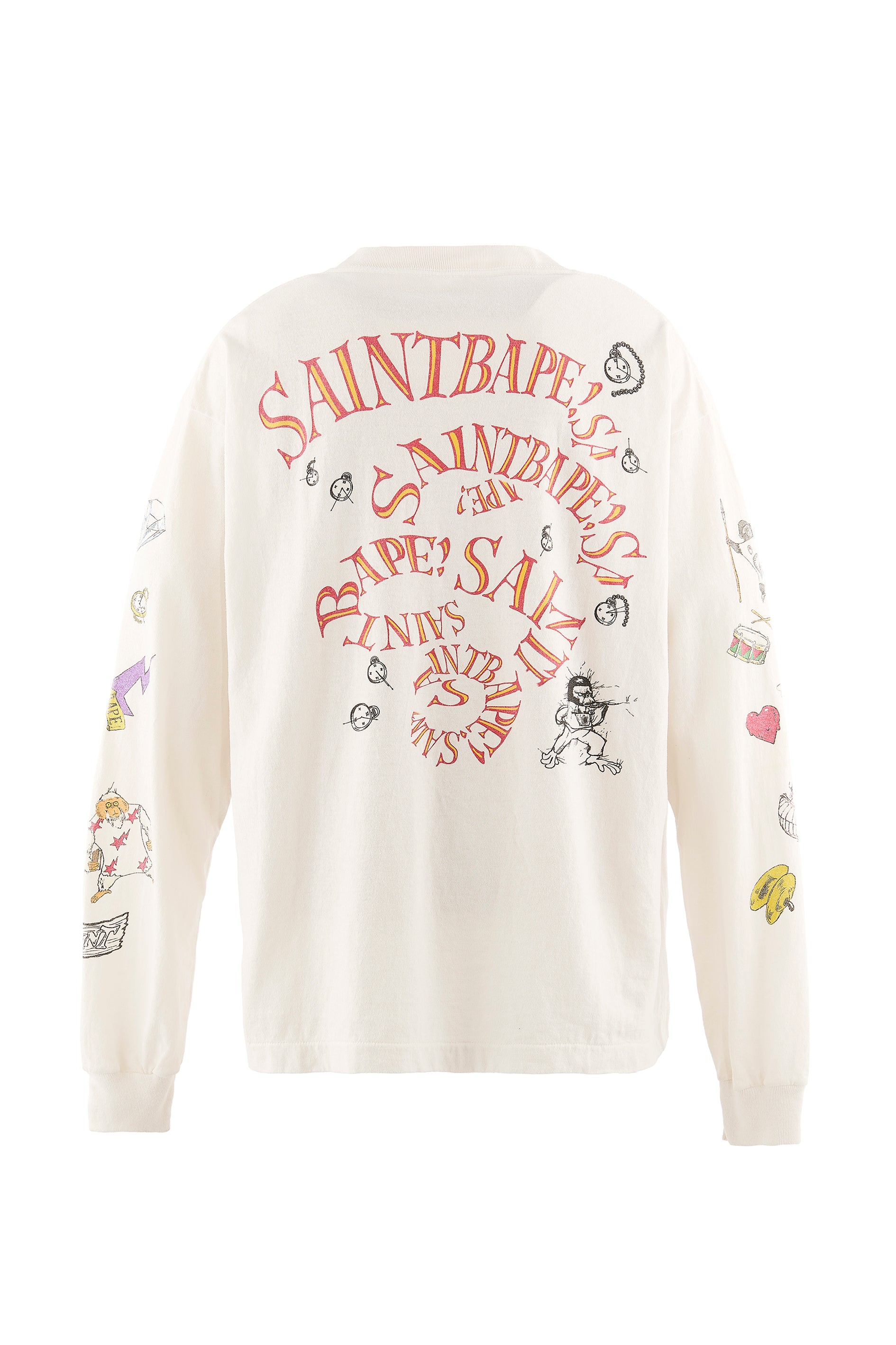 BAPE_LS T-SHIRT/RUNNING / WHT