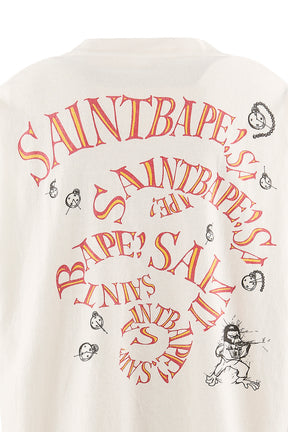 BAPE_LS T-SHIRT/RUNNING / WHT