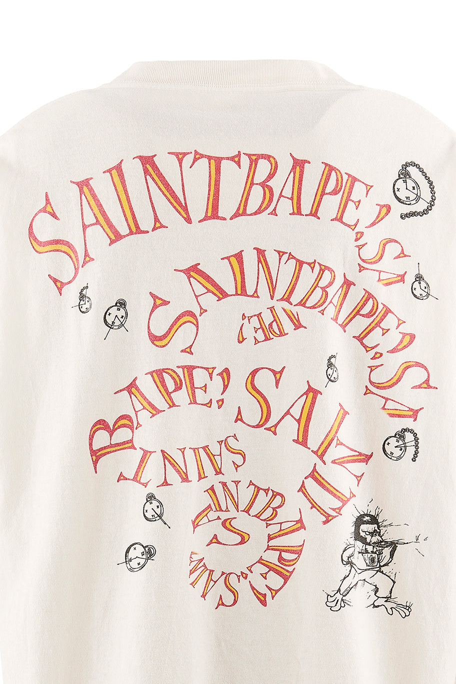 BAPE_LS T-SHIRT/RUNNING / WHT
