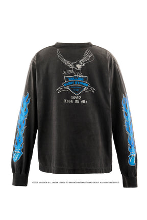TRS_LS T-SHIRT/FIRE / BLK