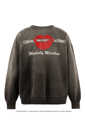 TRS_CRW N SWEAT/LIPS&TOHGUE / BLK