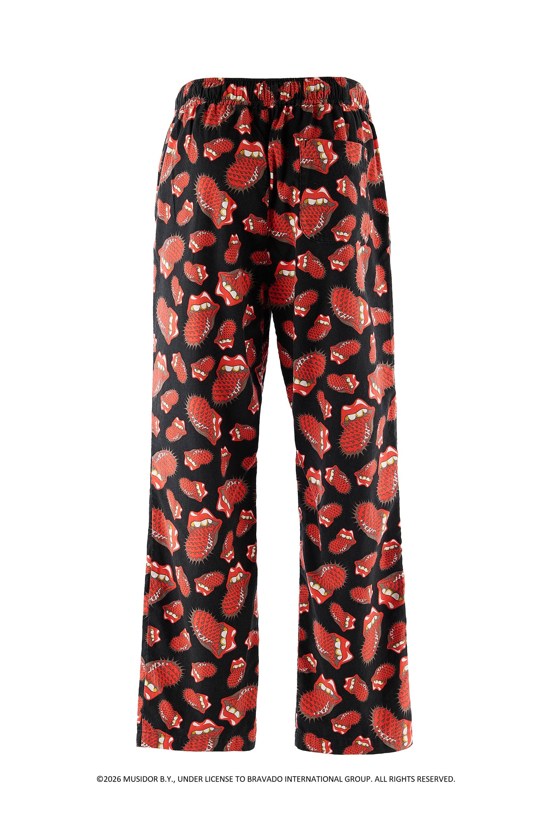 TRS_PAJAMA PANTS/LIPS&TOHGUE / BLK