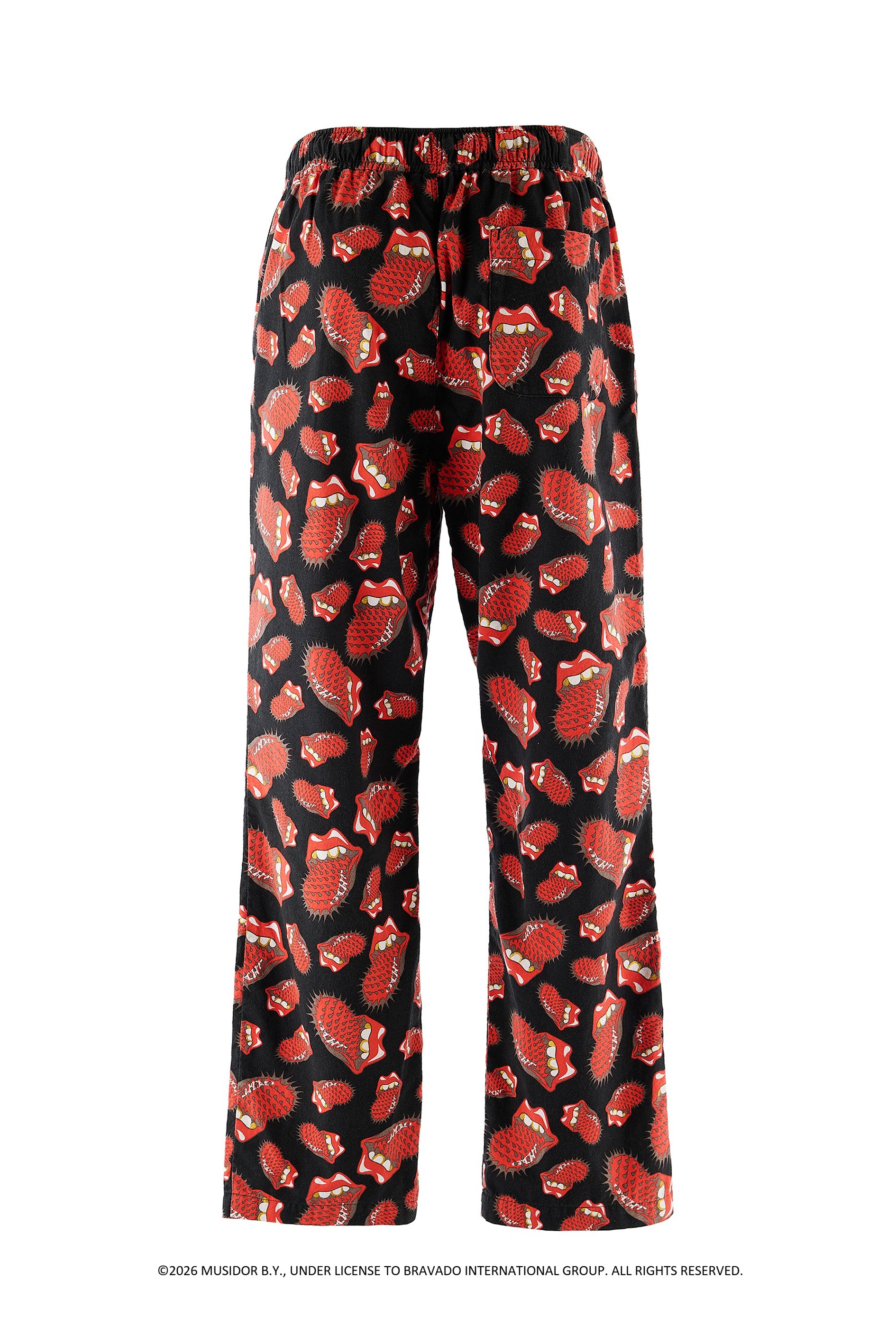 TRS_PAJAMA PANTS/LIPS&TOHGUE / BLK