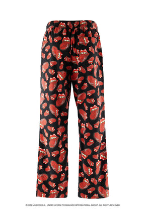 TRS_PAJAMA PANTS/LIPS&TOHGUE / BLK