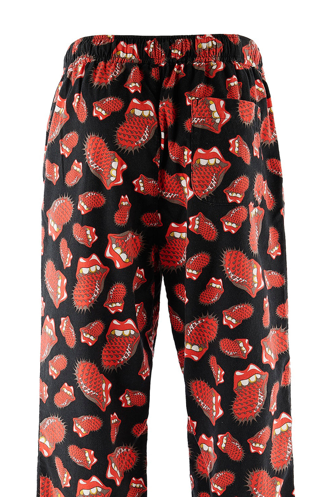 TRS_PAJAMA PANTS/LIPS&TOHGUE / BLK