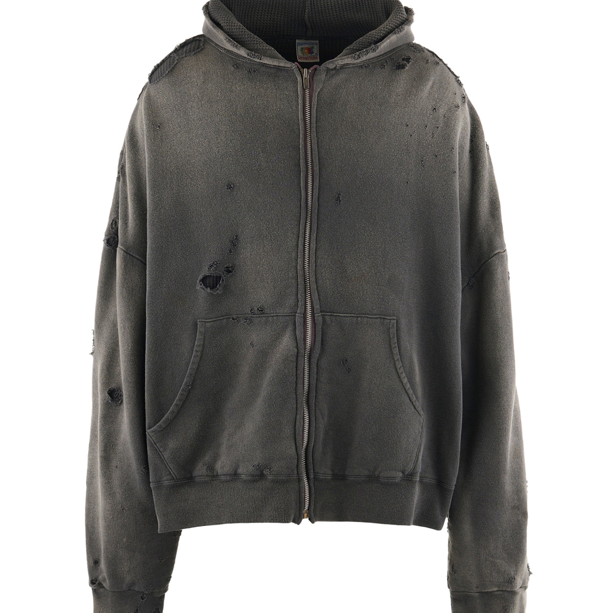 SAINT Mxxxxxx セイント マイケル FW24 HOODIE/DBL-FC ZIP / BLK - NUBIAN