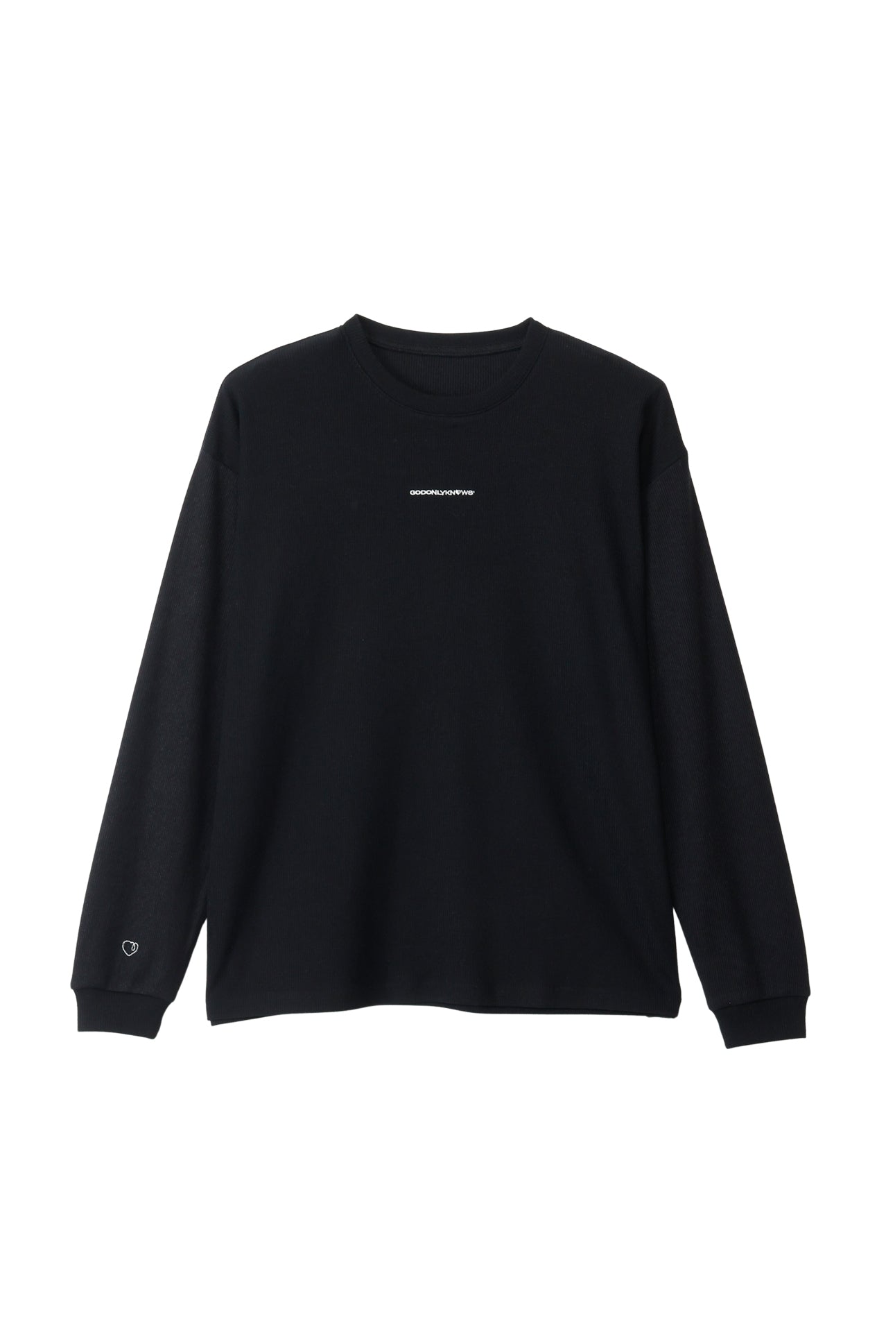 GOD ONLY KNOWS ゴッド オンリー ノウズ SS26 SOFT RIB L/S TOP / BLK