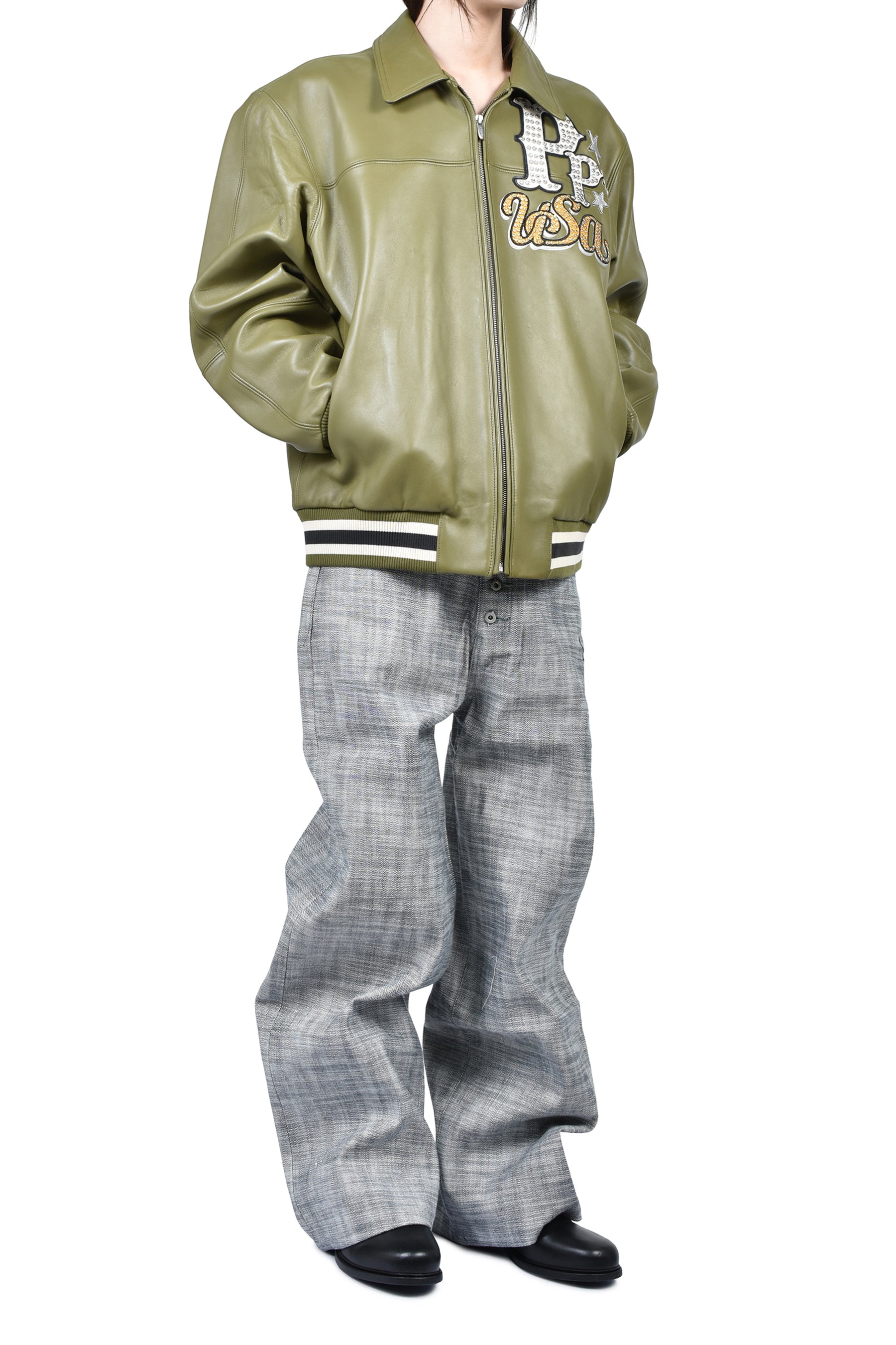 HEAVY STRUCTURED RAW DENIM / GRY 