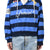 STRIPE POLO HOODIE / BLU