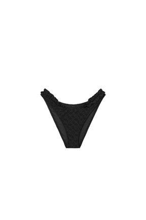 FRILL HIGH CUT BIKINI BOTTOM / BLK