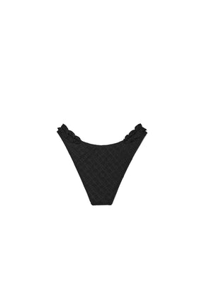 FRILL HIGH CUT BIKINI BOTTOM / BLK