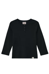 3/4 BUTTON FLY TEE / BLK