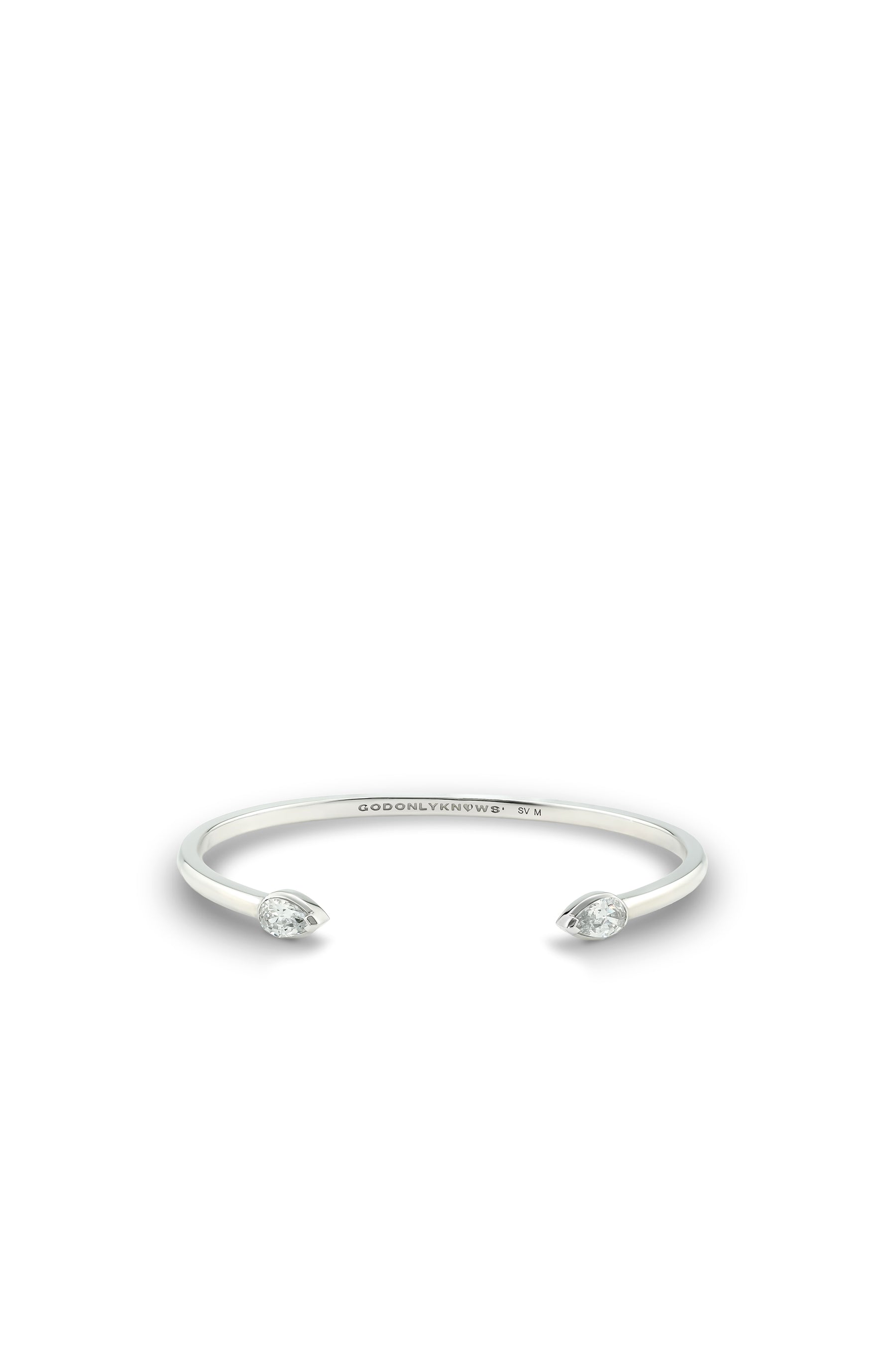 TEARDROP BANGLE / SILVER