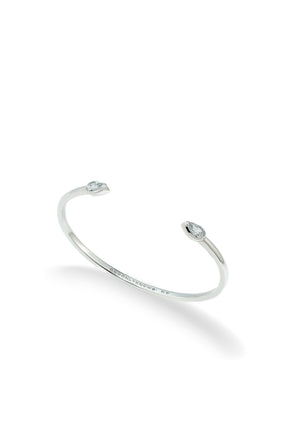 TEARDROP BANGLE / SILVER