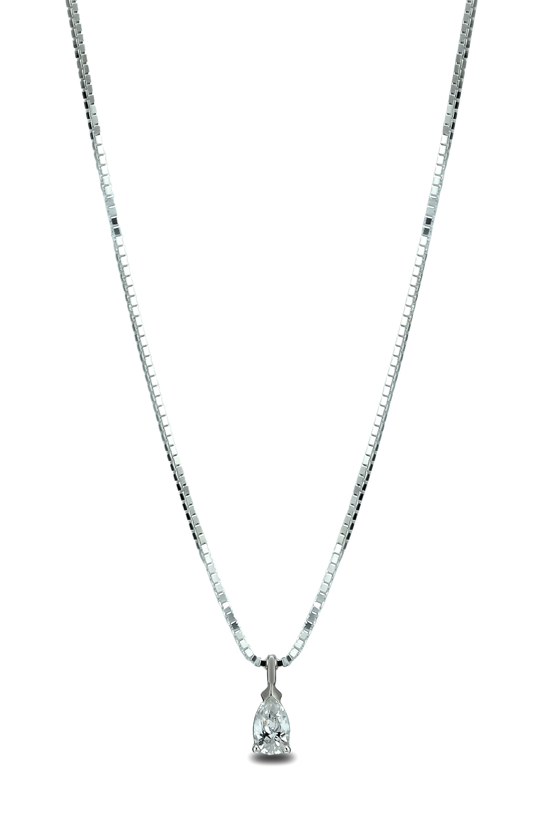 TEARDROP SKIN NECKLACE / SIL