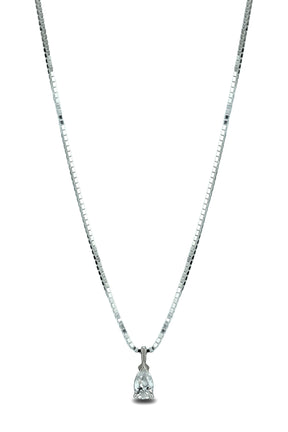TEARDROP SKIN NECKLACE / SIL