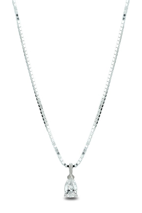 TEARDROP SKIN NECKLACE / SIL