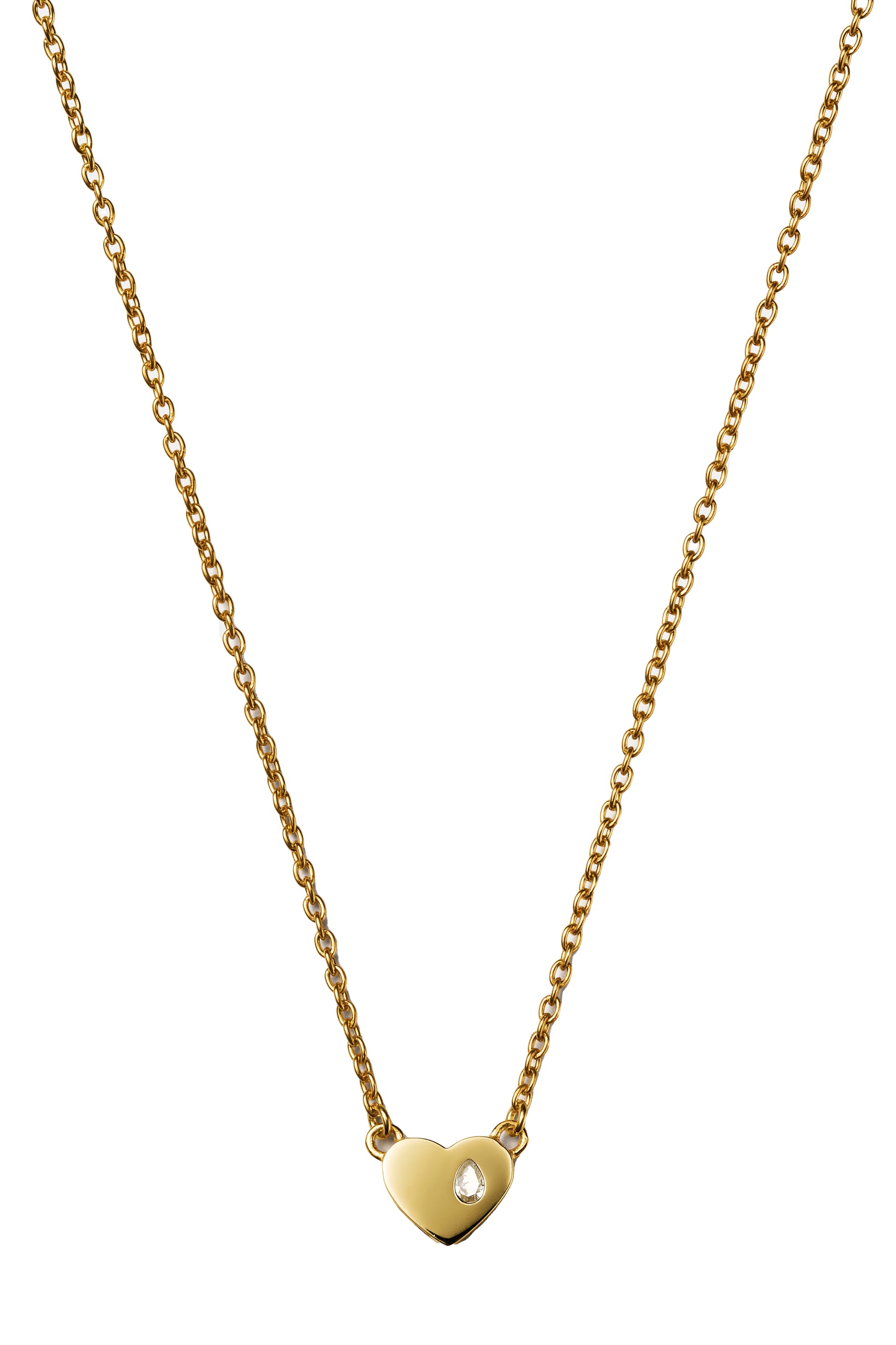 TEAR HEART NECKLACE / GLD