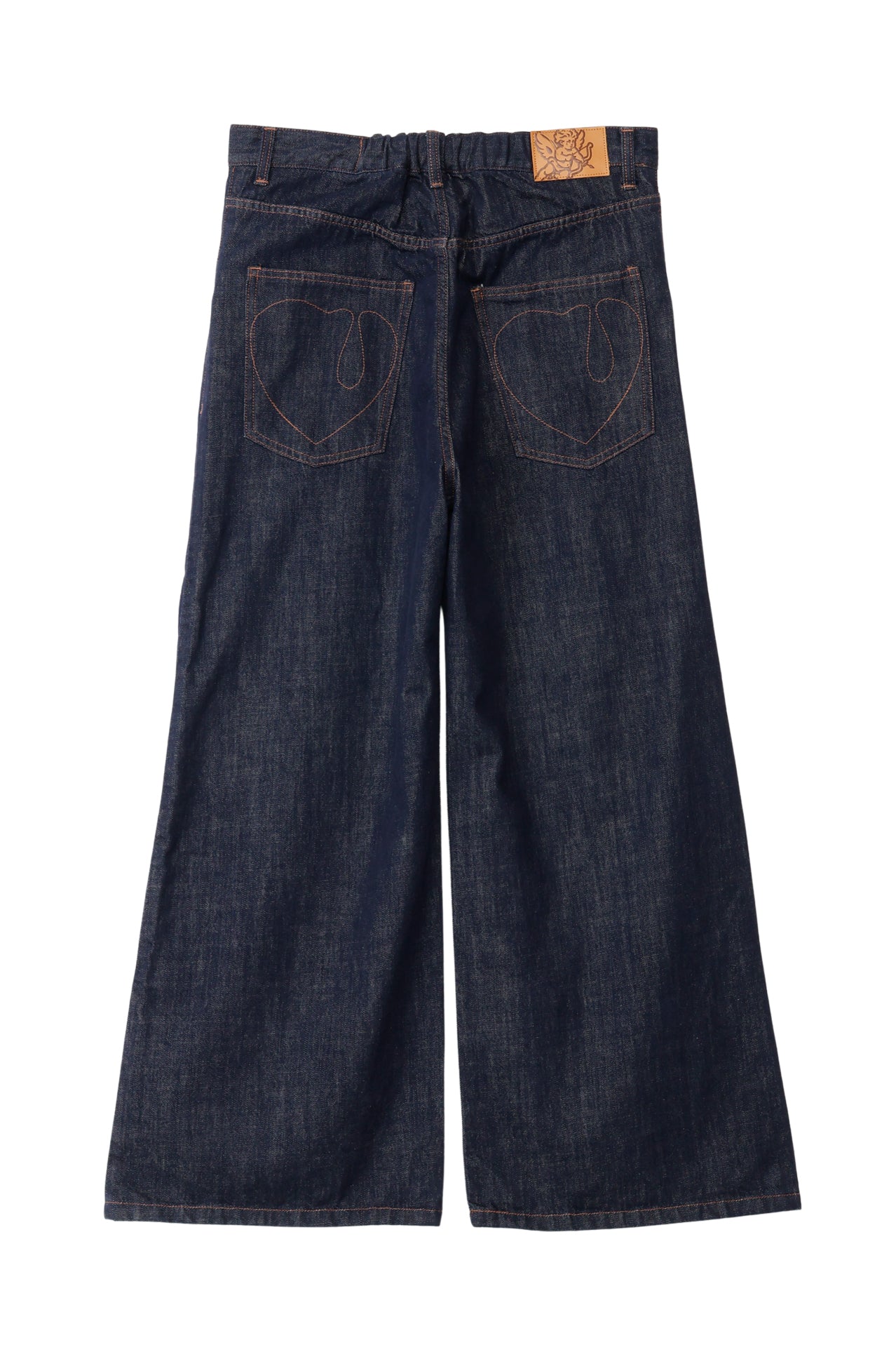 TEAR HEART PRINT DENIM PANTS / IND