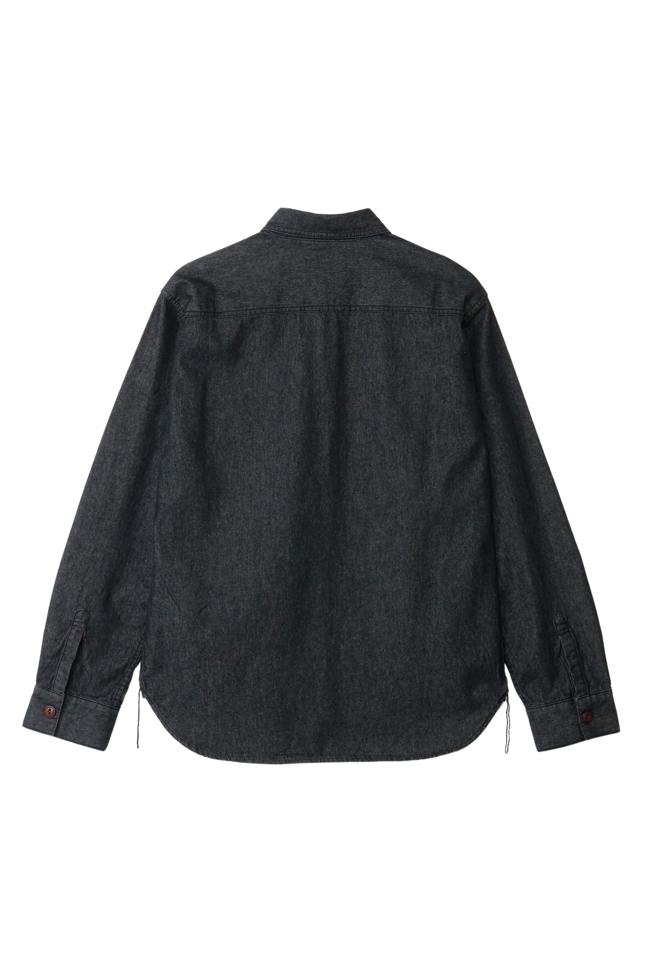 TEAR HEART PRINT DENIM SHIRT / BLK
