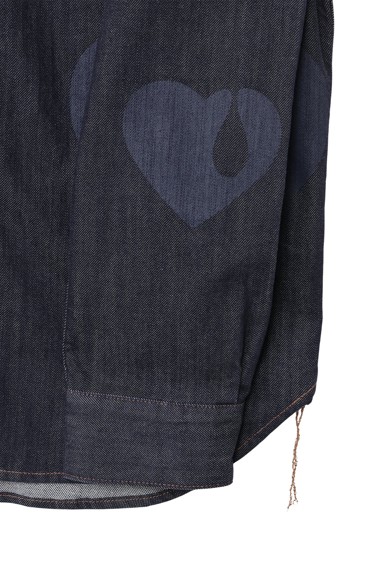 TEAR HEART PRINT DENIM SHIRT / IND