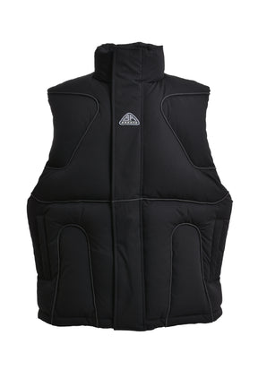TECH PIPING DOWN VEST / BLK