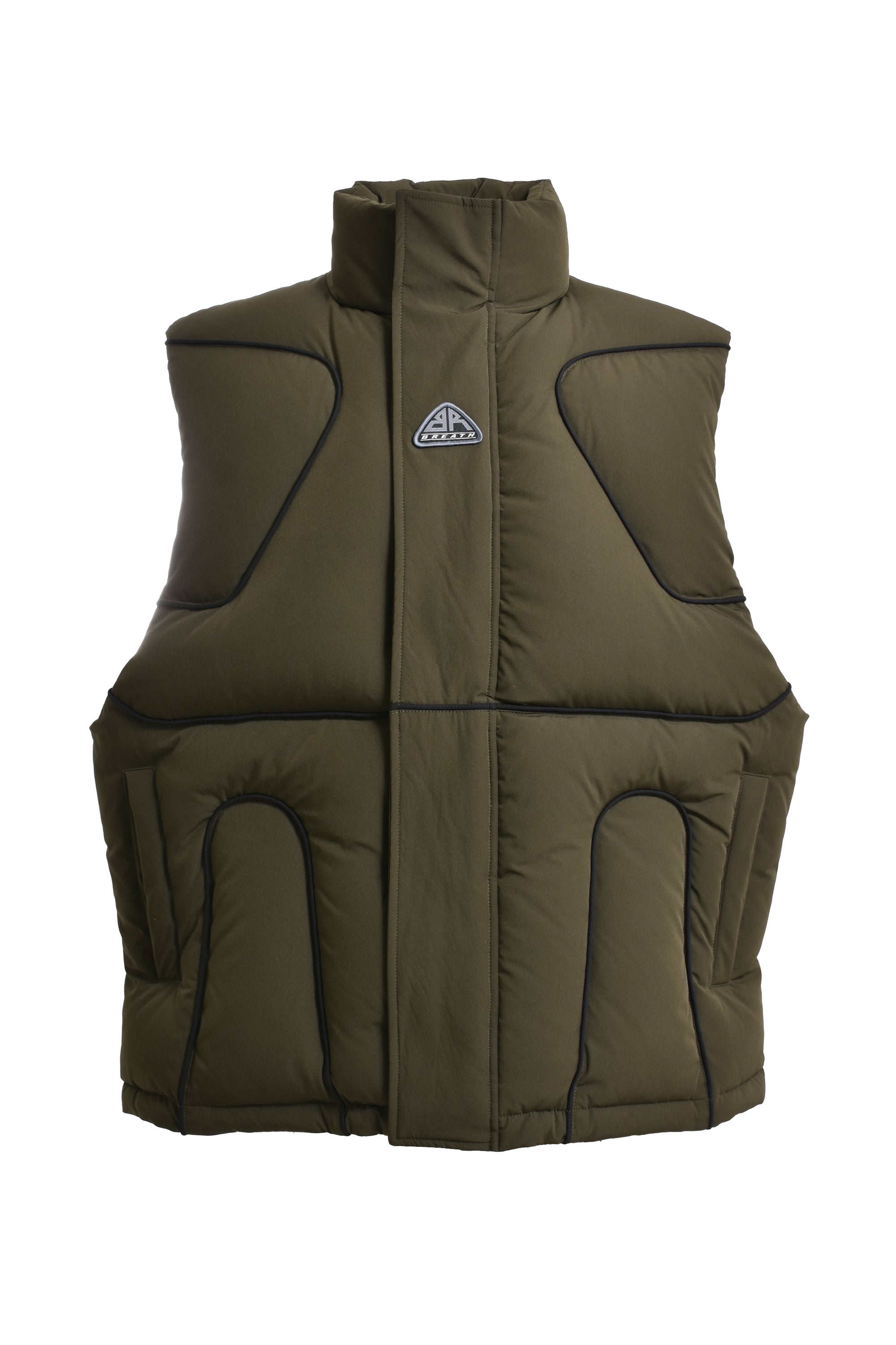 BREATH ブレス FW23 TECH PIPING DOWN VEST / OLV -NUBIAN