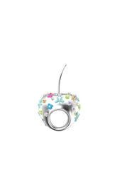 FLOWER GEMSTONE APPLE RING / SIL