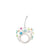 FLOWER GEMSTONE APPLE RING / WHT