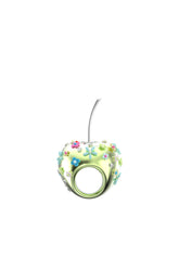 FLOWER GEMSTONE APPLE RING / GRN